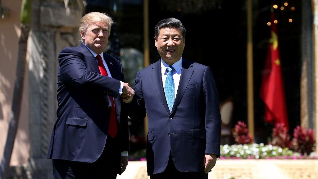 US President Donald Trump  with China’s President Xi Jinping.