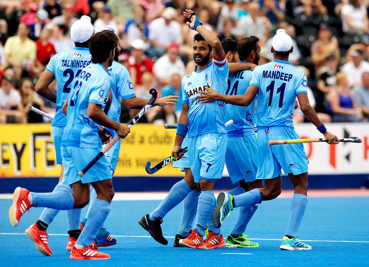 SV Sunil, Akashdeep and Sardar Singh helped India register their second successive win in Pool B and top the table.