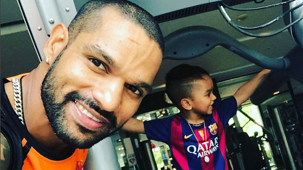 Shikhar Dhawan and his Zoraver enjoying some time at the gym. (Photo Courtesy: Instagram/<a href="https://www.instagram.com/shikhardofficial/?hl=en">@shikhardofficial</a>)