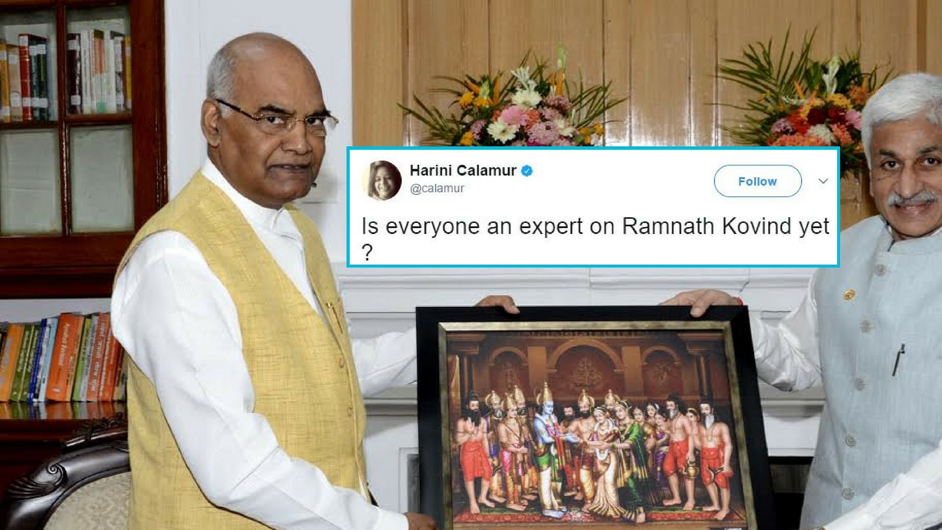 Ram Nath Kovind’s nomination for the post of President sent Twitter into a tizzy. (Photo: Altered by<b> The Quint</b>)