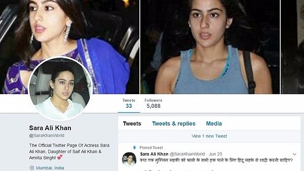 Fake Sara Ali Khan Account Stirs Anti-Muslim Sentiment On Twitter