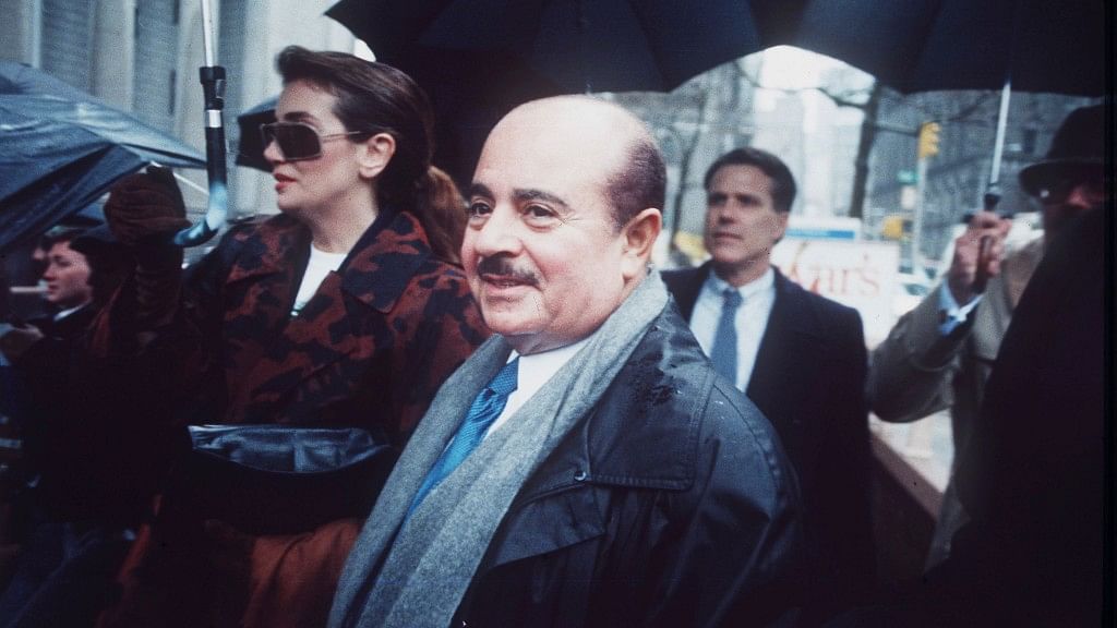  Adnan Khashoggi at Manhattan Federal Court, New York, 1990. (Photo: AP)