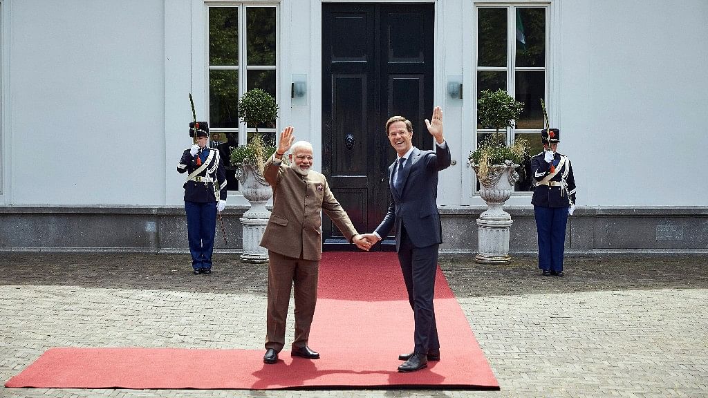 Prime Minister Narendra Modi with Dutch PM Mark Rutte.
