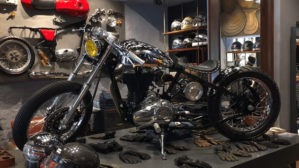 Royal Enfield Classic 500 Chrome customised motorcycle