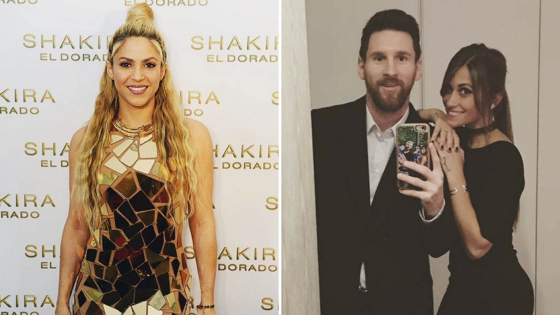 Shakira (left) and Lionel Messi and Antonella Roccuzzo (right) (Photo Courtesy: Instagram/<a href="https://www.instagram.com/shakira/?hl=en">@shakira</a>/<a href="https://www.instagram.com/antoroccuzzo88/?hl=en">@antoroccuzzo</a>)