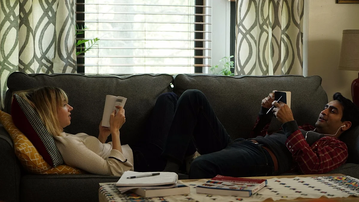 Zoe Kazan and Kumail Nanjiani in <i>The Big Sick.</i>