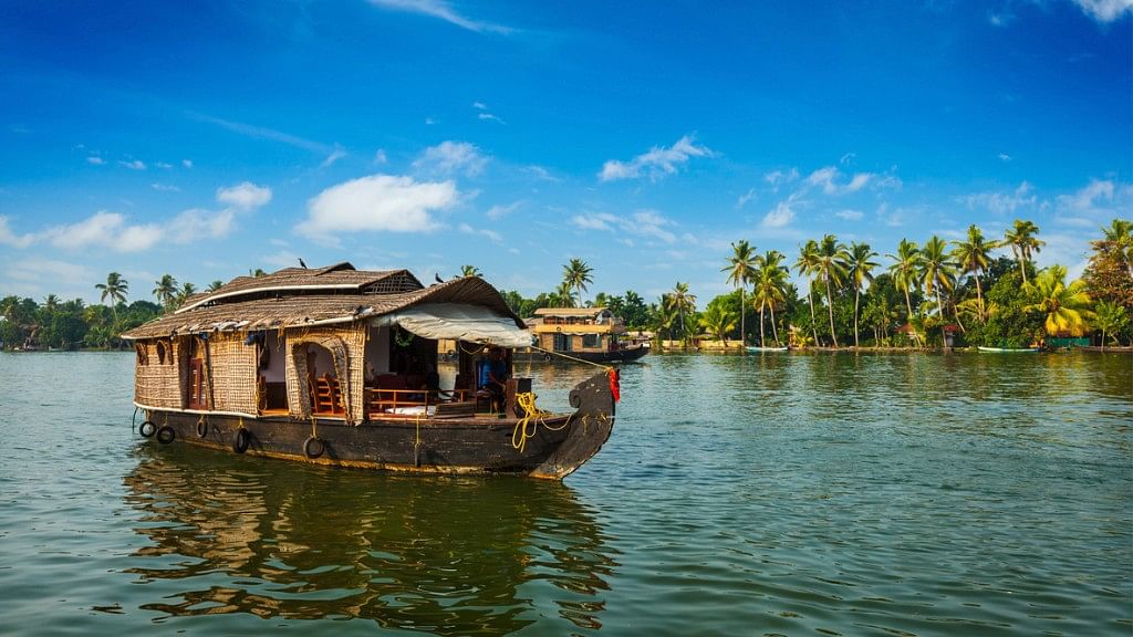 A houseboat on the Kerala backwaters.