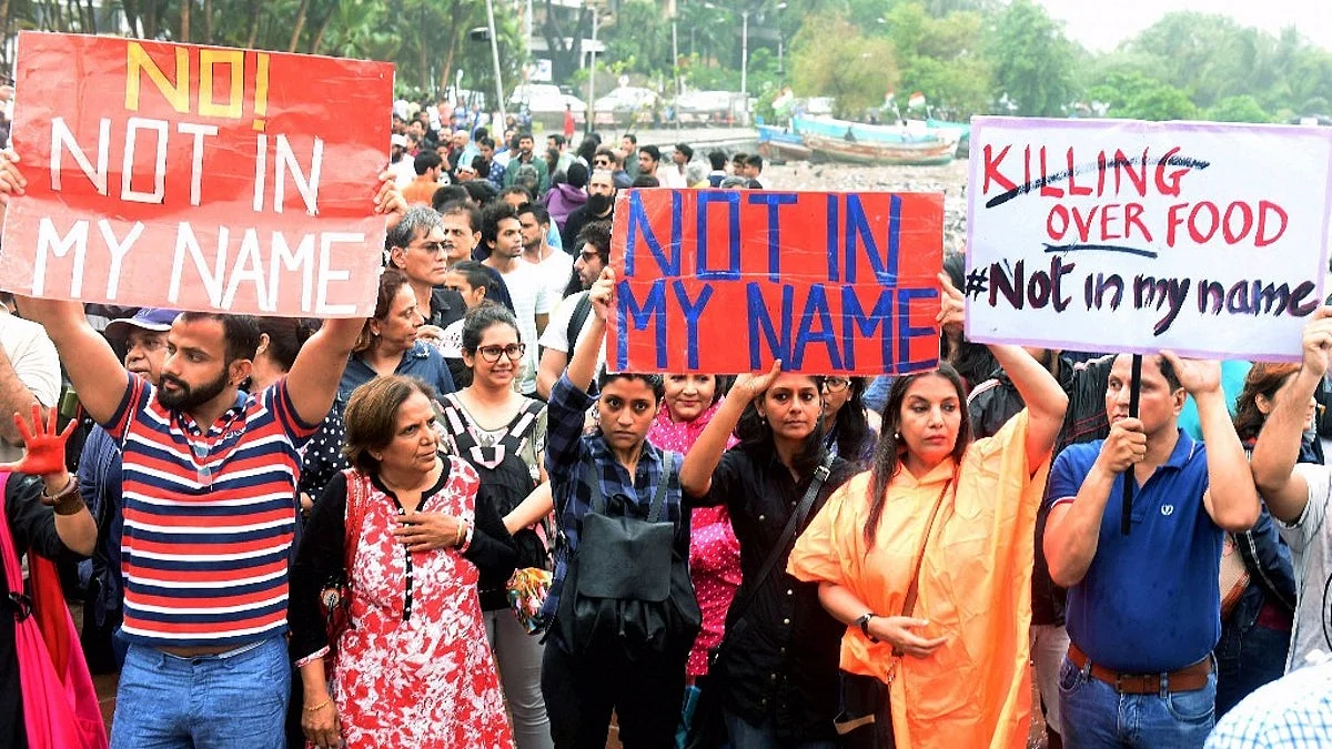 At the ‘Not in My Name’ protest in Mumbai. 