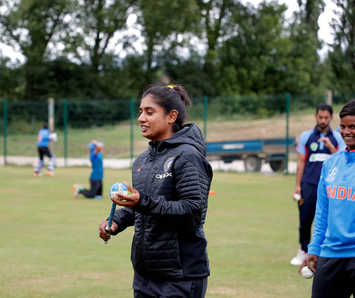 India’s Mithali Raj during a practice session in London on Friday ahead of the Women’s World Cup Cricket. (Photo: PTI)