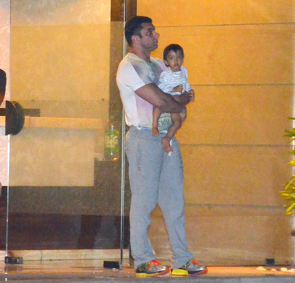 Sohail Khan with baby Ahil. (Photo: Yogen Shah)