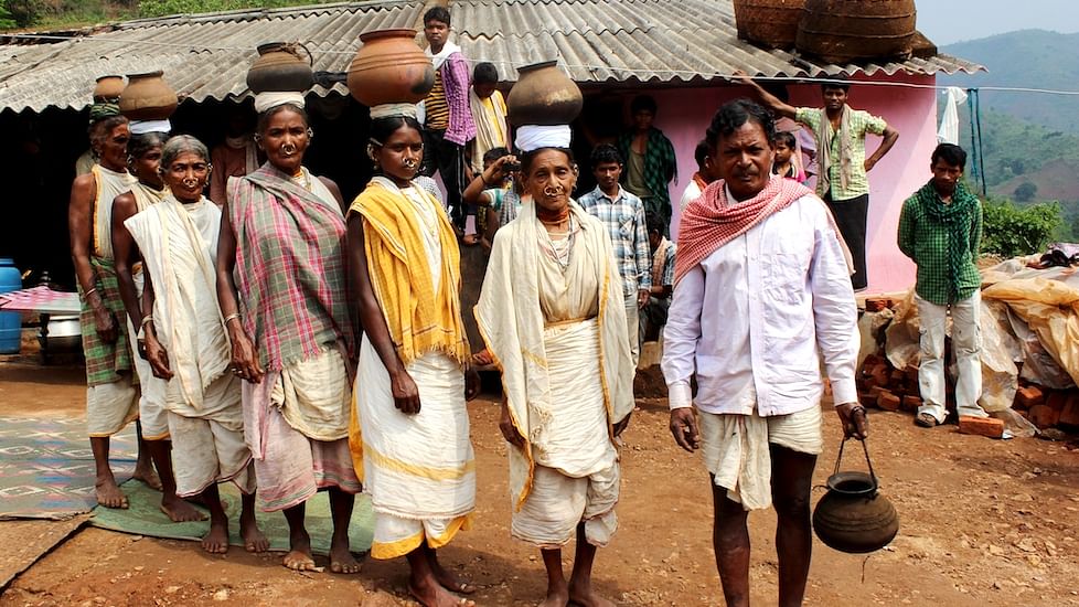 Led by village headman Krusna Kadraka and Dasara Kadraka in an earlier mission to collect lost millet varieties, the women of Kadarguma prepare to walk to their clan families in remote hamlets.&nbsp;