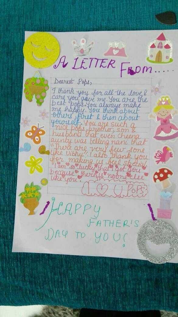“Love you, pops”, writes little Aishwarya.