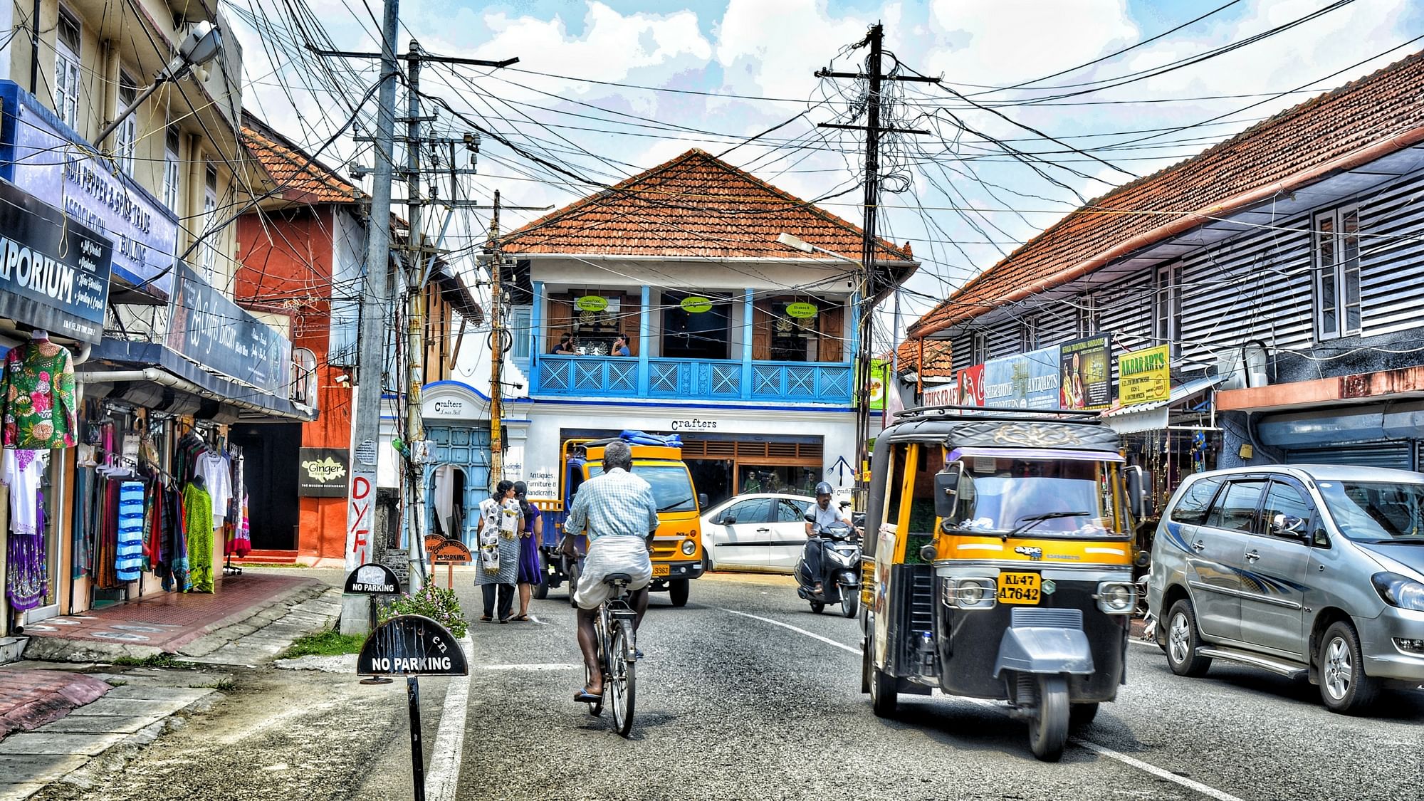 The colourful streets of Jew Town.
