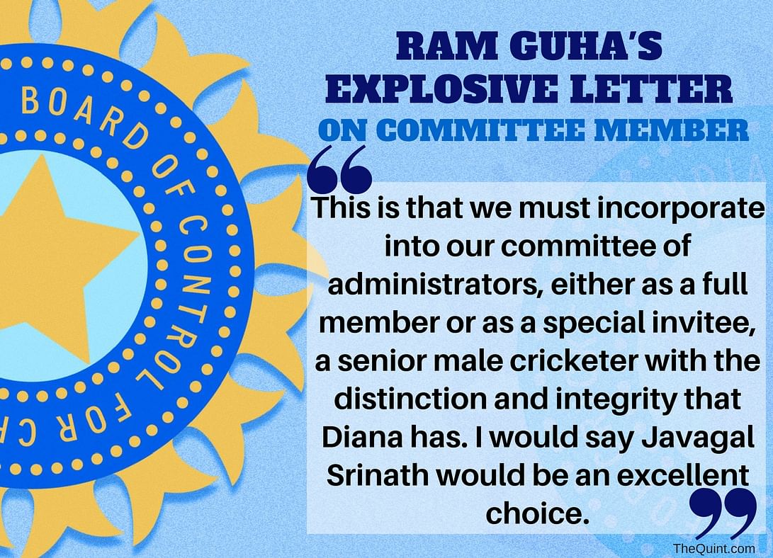 Take a look at the full resignation letter written by Ramachandra Guha. 