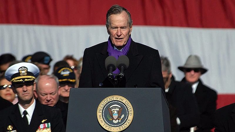 Former US President George HW Bush in 2009. (Photo Courtesy: Wikimedia Commons)