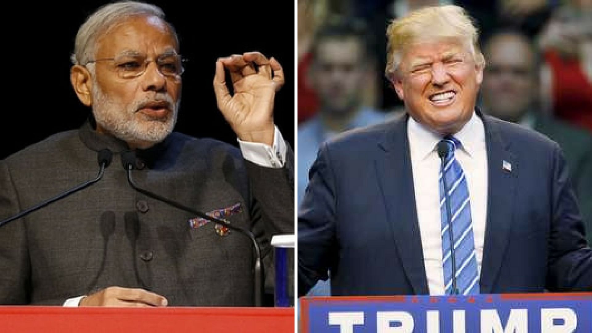 Prime Minister Narendra Modi and US President Donald Trump. (Photo: Reuters/Altered by<b> The Quint</b>)