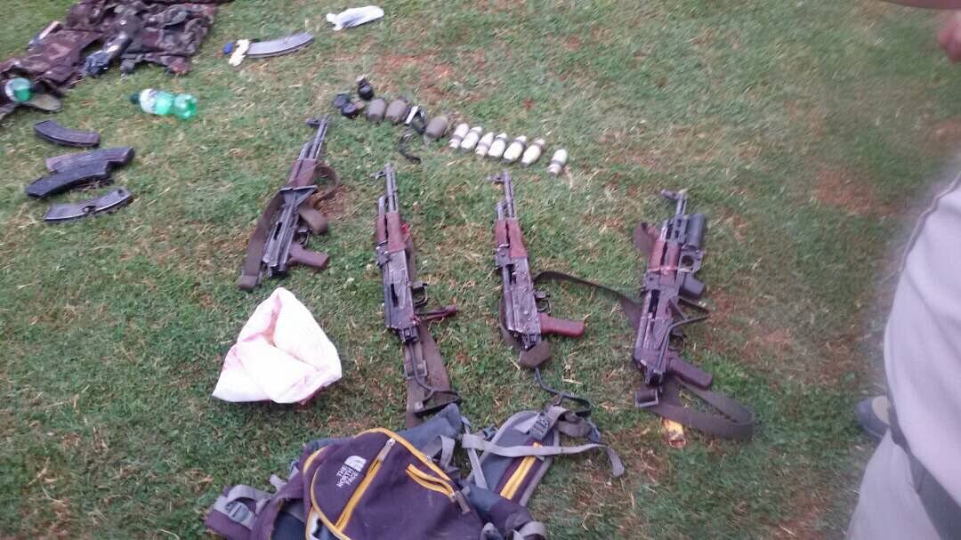 Several AK 47 rifles and 40 grenades were seized from the slain terrorists.