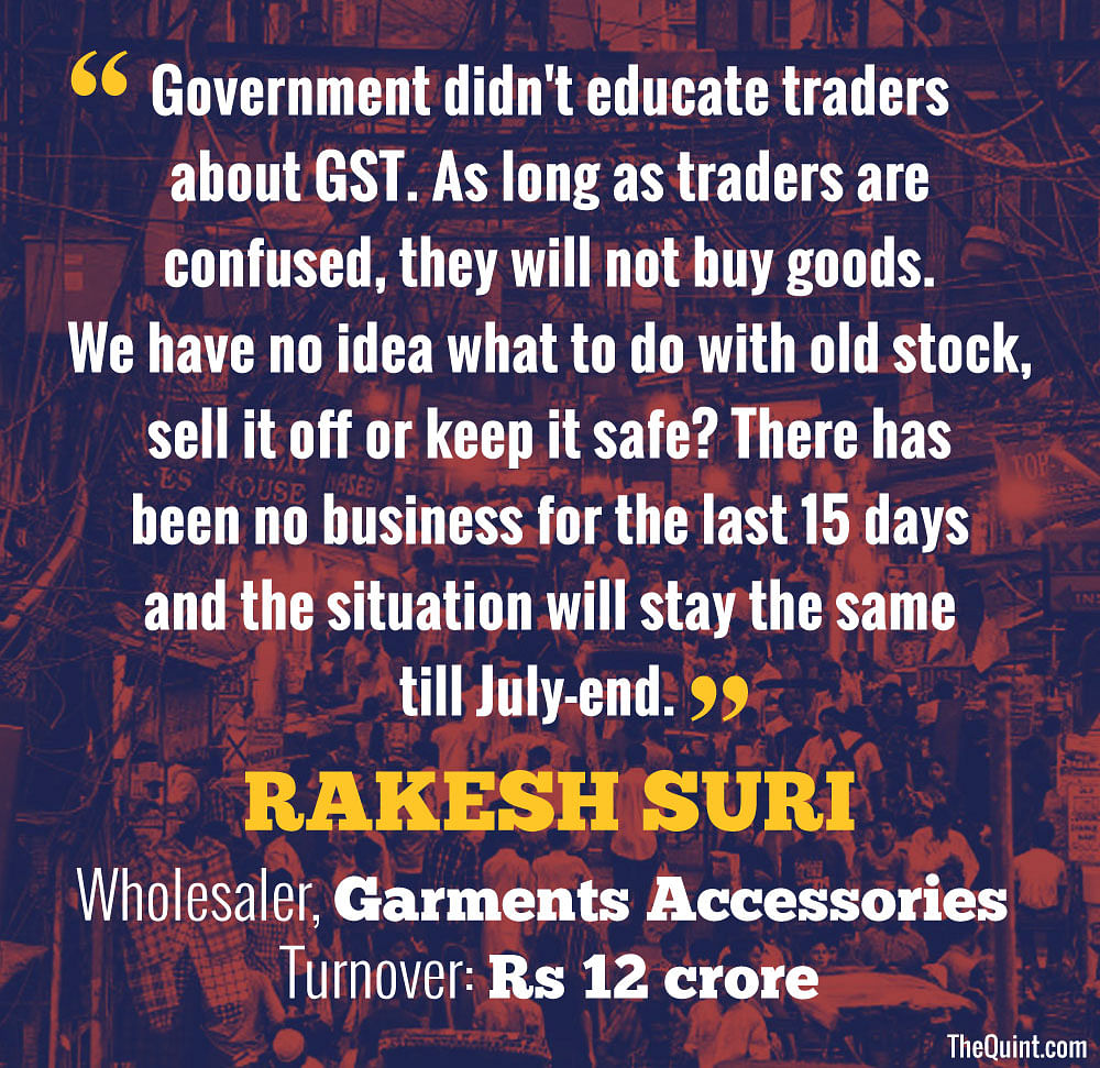 The views of Old Delhi traders was sought on issues including new tax-slabs, the provision of input tax credit, etc.