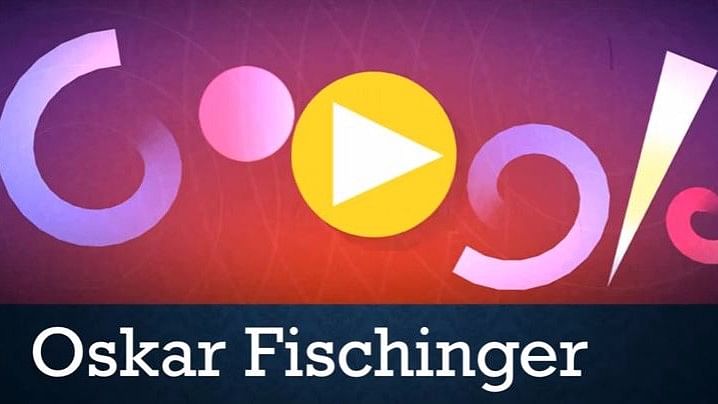 Google celebrates Oskar Fischinger’s 117th birthday with a doodle. (Photo Courtesy: Youtube/Google Doodle)