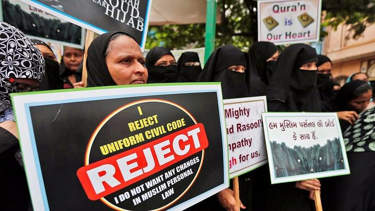 Supporters of the All India Muslim Personal Law Board, which initially backed the discriminatory law. (Photo: Reuters)&nbsp;