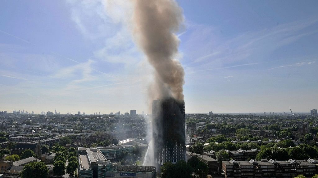 

Around 40 fire engines and 200 firefighters were deployed to fight the fire that raged from the second floor to the top floor of a building. (Photo: AP)