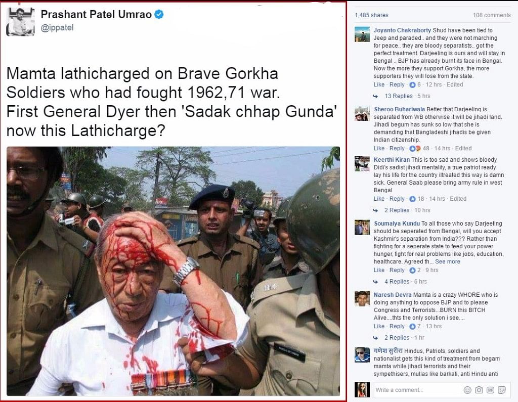  Col DK Rai commanded the 6/8 Gorkha and passed away in March 2017, but his photo is still being falsely used.