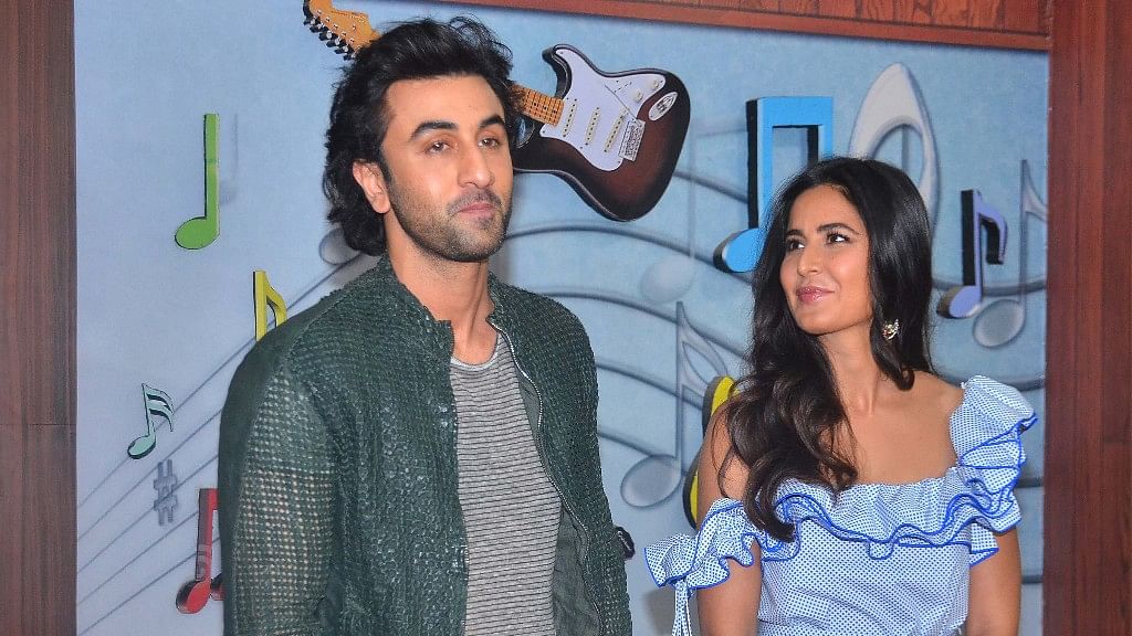 Ranbir Katrina on the sets of <i>Sa Re Ga Ma Pa.</i>