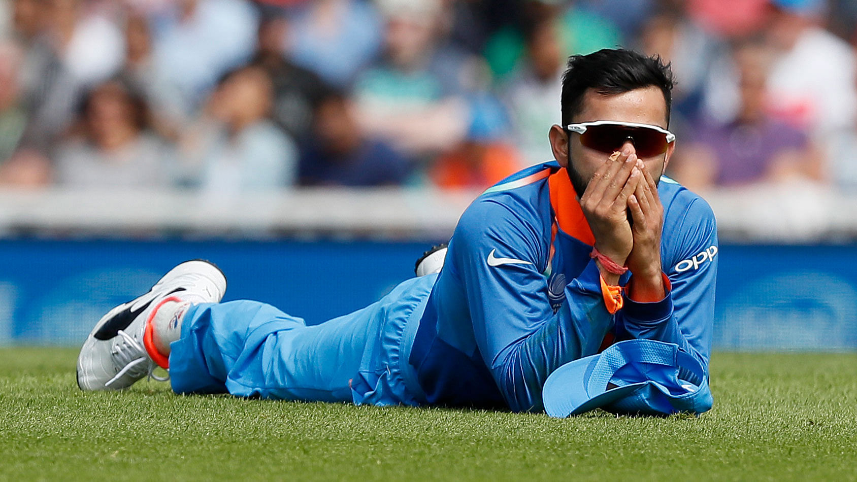 India’s captain Virat Kohli during the Champions Trophy match against South Africa (Photo: AP)