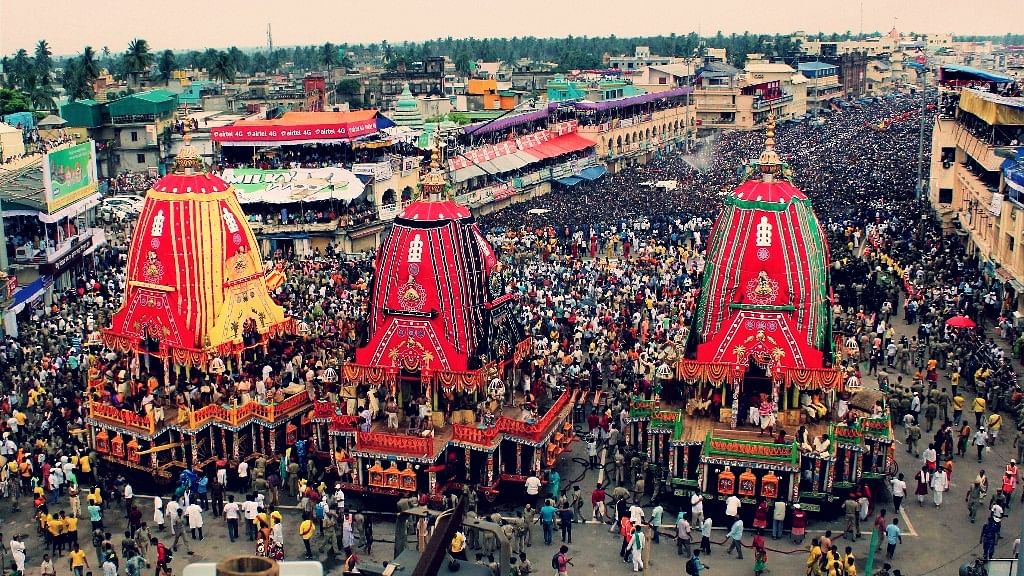 The Rath Yatra in Ahmedabad. (Photo: PTI)