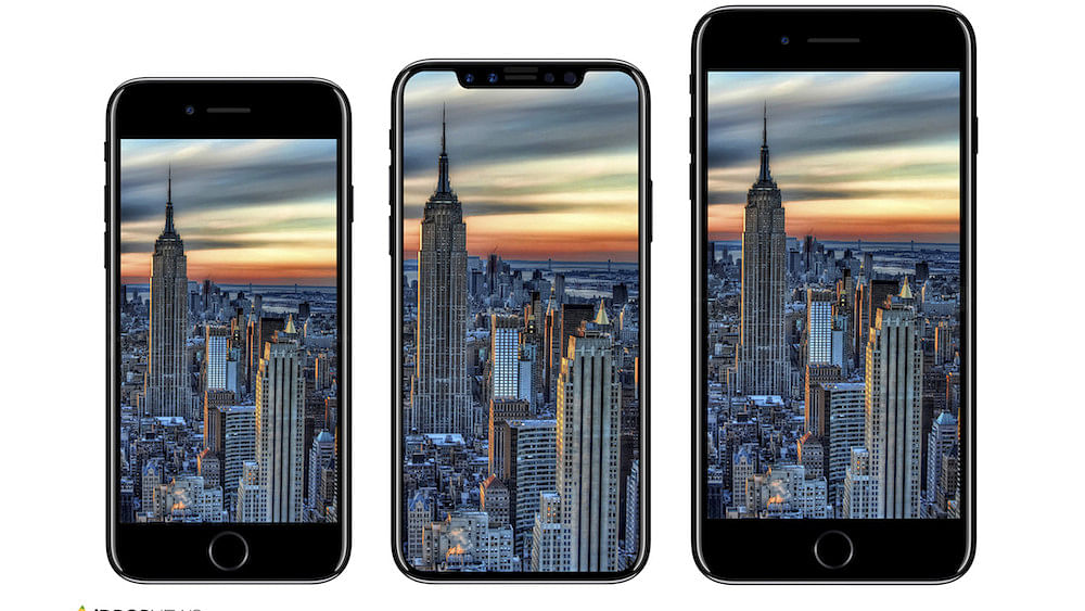 The iPhone 8 could look like the one in middle.(Photo:<a href="http://https://www.idropnews.com/rumors/iphone-8-rumor-roundup-release-date-price-design-models/41486/"> www.idropnews.com</a>)