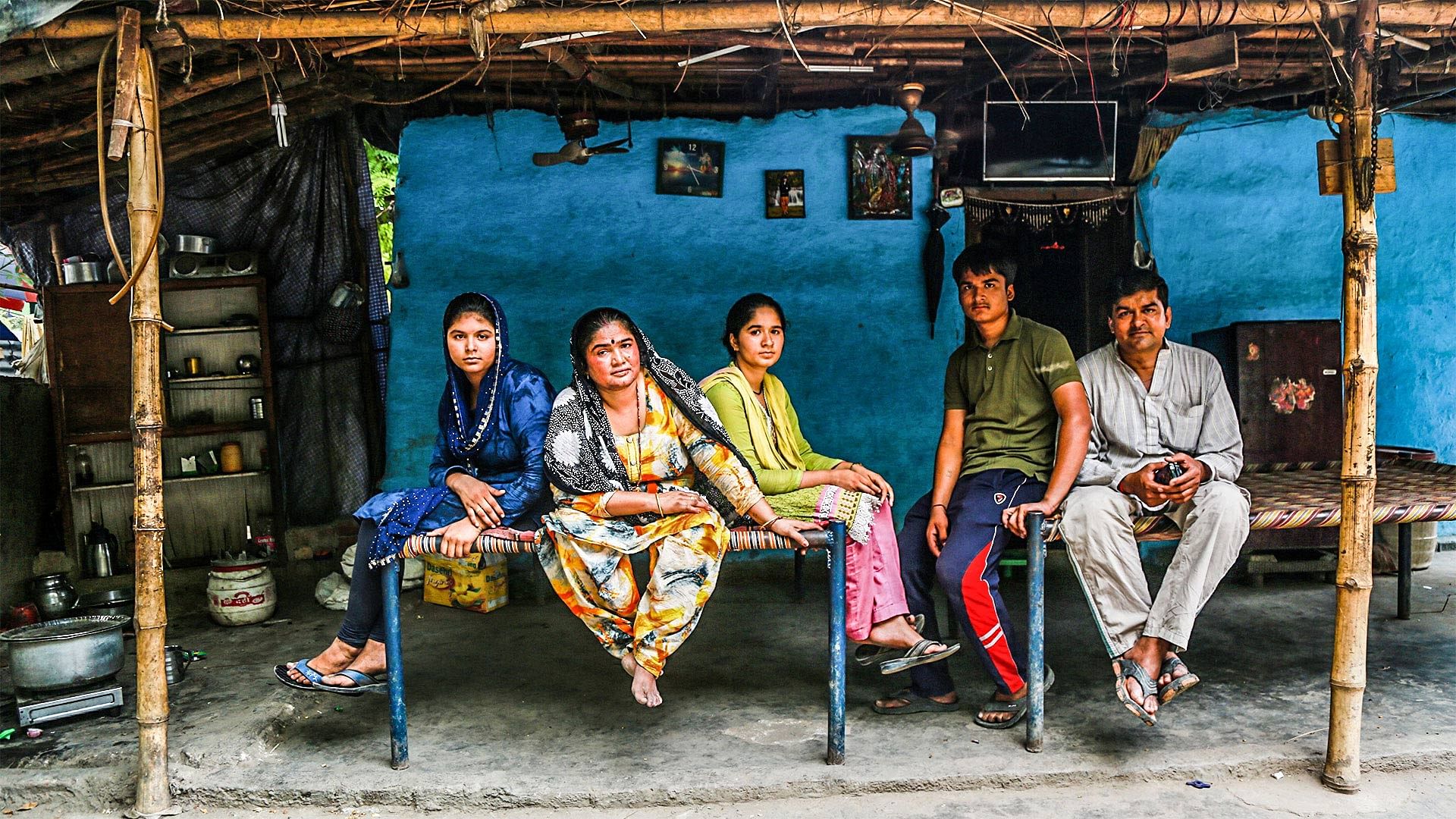 A family of Pakistani Hindus living in Delhi’s Majnu Ka Tila. 