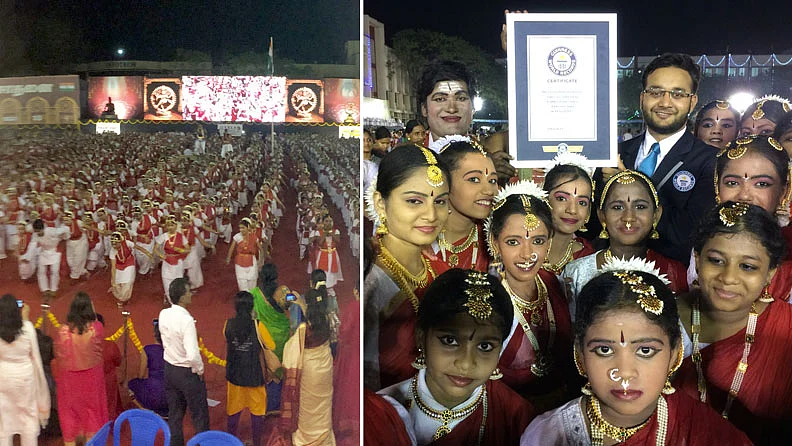 4,525 Bharatnatyam dancers set a world record in Chennai. (Photo Courtesy: <a href="http://www.guinnessworldrecords.com/news/2017/4/thousands-take-part-in-world%E2%80%99s-largest-bharatha-natyam-dance-in-india-469255">Guinness World Records</a>)
