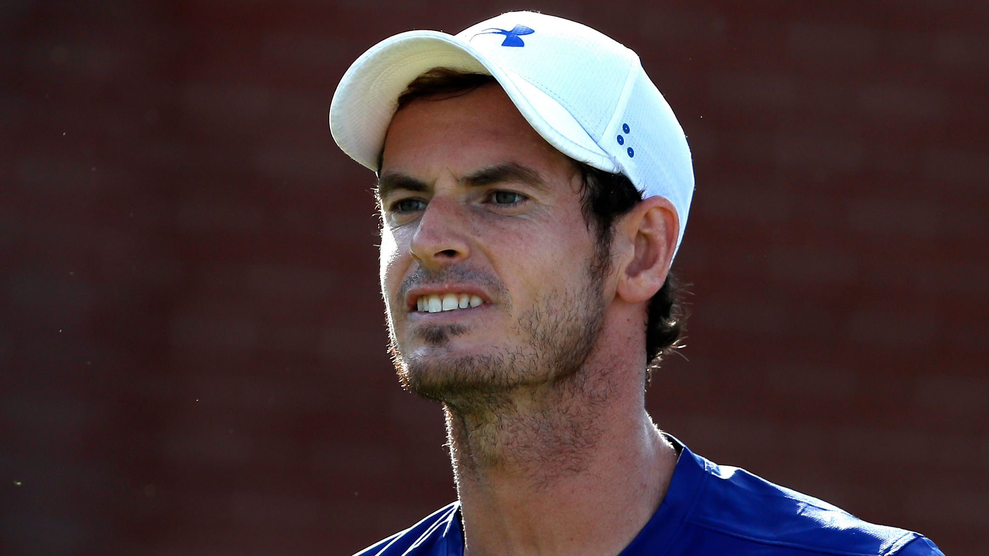 Andy Murray reacts during his Queen’s Club match against Jordan Thompson. (Photo: AP)
