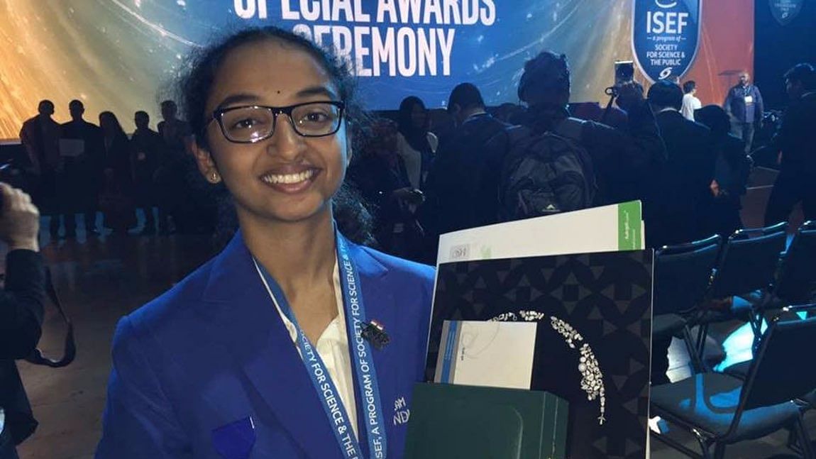 Sahiti Pingali is all set to have a minor planet named after her. (Photo: Facebook/<a href="https://www.facebook.com/InventureAcademy/photos/pcb.1654904847883302/1654925197881267/?type=3&amp;theater">InventureAcademy</a>)