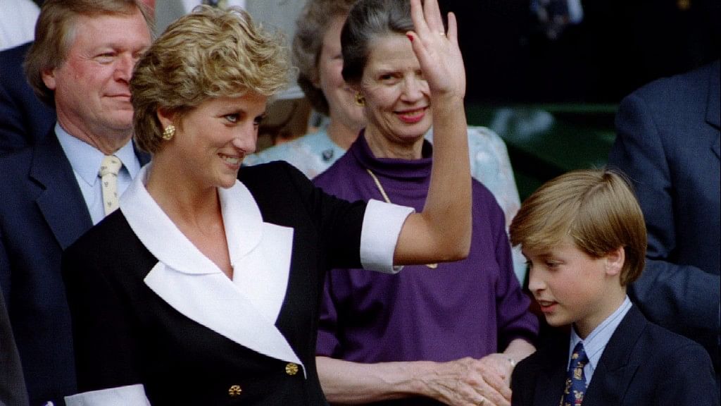 Princess Diana accompanied by her son Prince William, arrives at Wimbledon’s Centre Court on 2 July 1994 (Photo: Reuters)