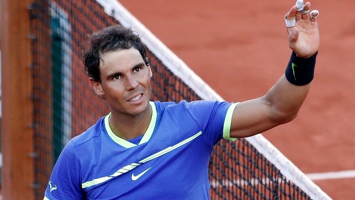 Rafael Nadal waves to the crowd after reaching his tenth French Open final. (Photo: AP)