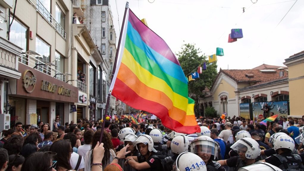 

LGBTI Pride March held in Istiklal Avenue, Istanbul in 2014.