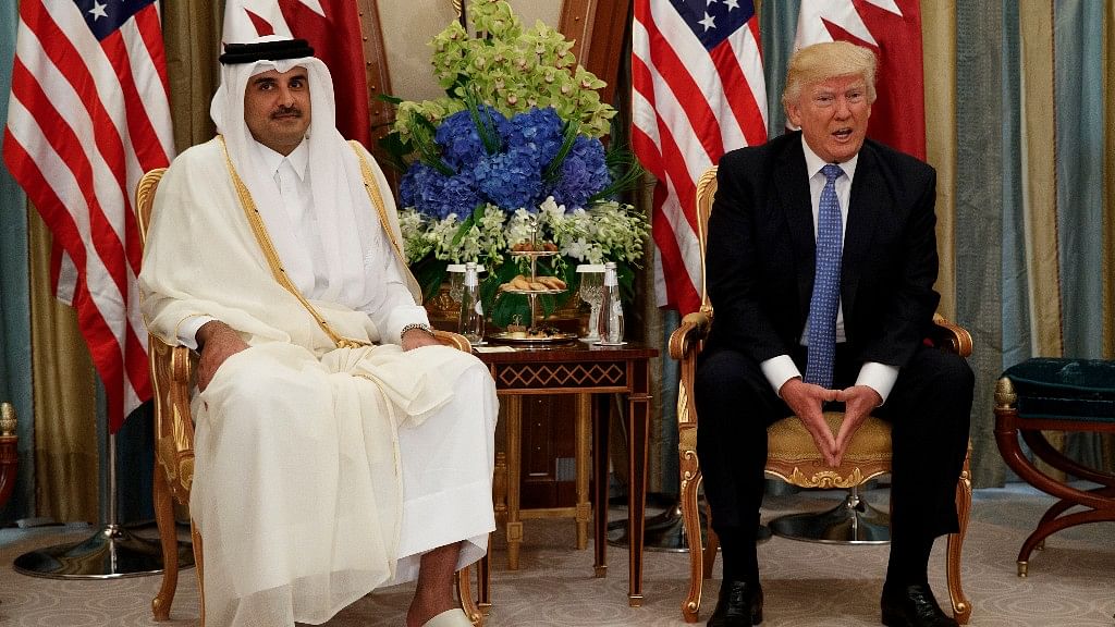 US President Donald Trump held bilateral talks with Qatar’s Emir Sheikh Tamim Bin Hamad Al-Thani on 21 May.&nbsp;