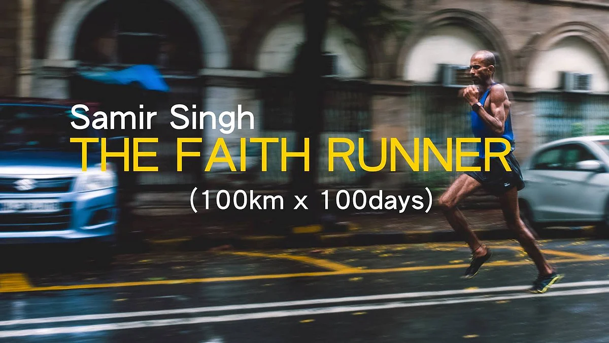 Samir Singh running for long hours to achieve his 10,000*100 target