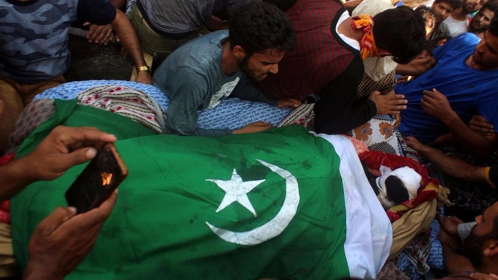 Hizbul militant Riyaz Ahmad Naikoo and others participated in the funeral of one of the militants killed by security forces in  J&amp;K’s Pulwama district on July 30.