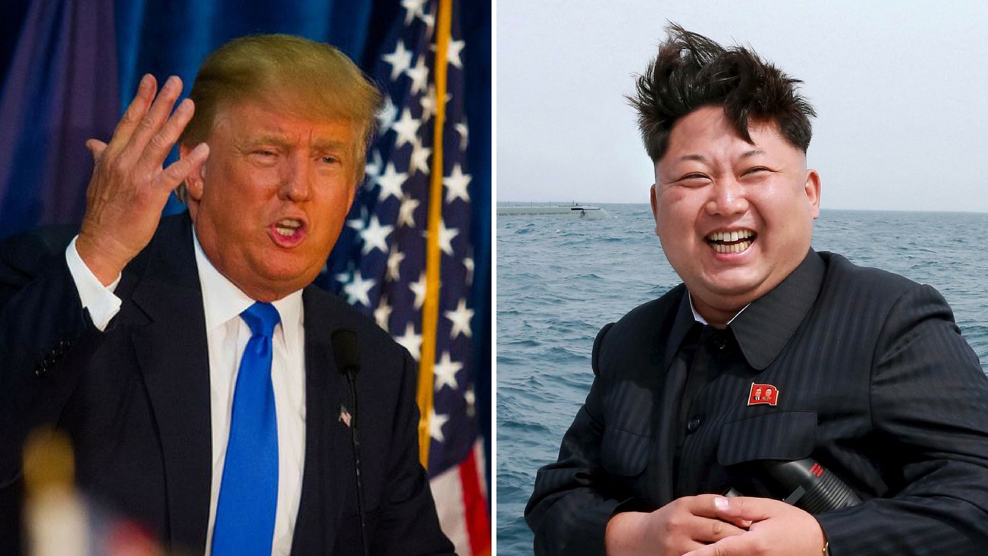 US President Donald Trump (left) and North Korean leader Kim Jong-Un.