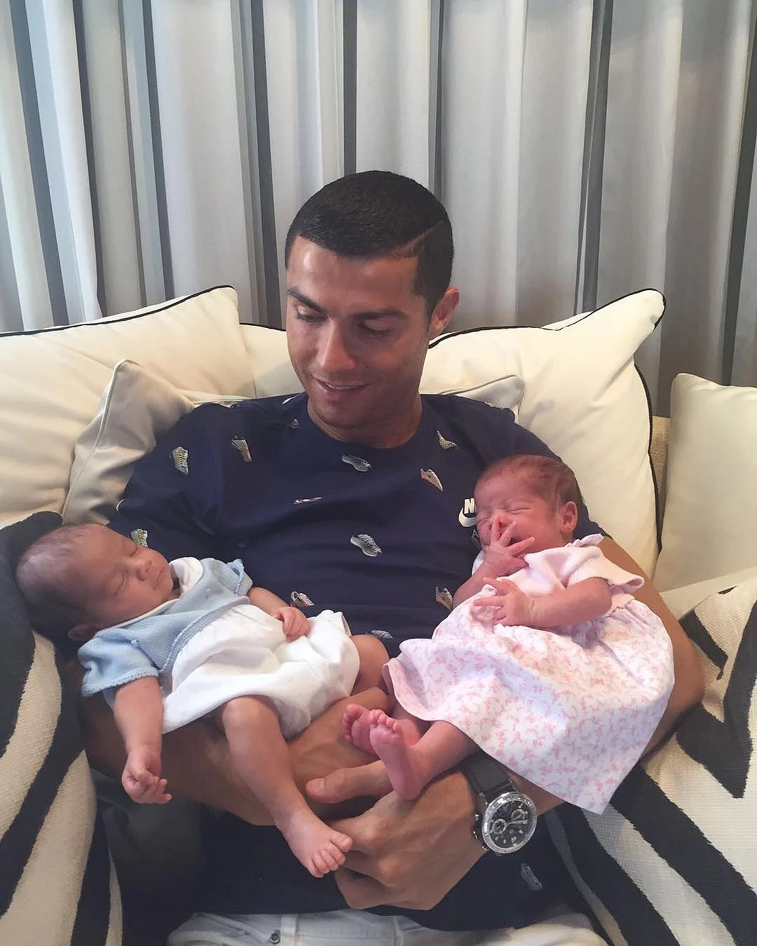 “So happy to be able to hold the two new loves of my life 🙏❤”