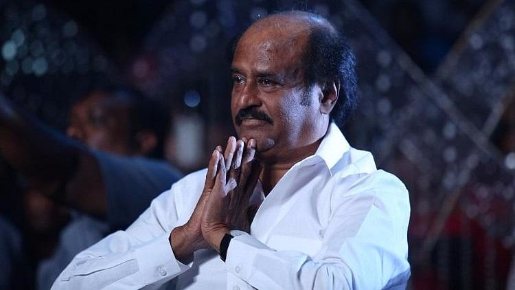 “Keeping in mind the livelihood of Lakhs of people in the tamil film industry, I sincerely request the TN GOVT to seriously consider our plea (sic),” Rajinikanth tweeted. (Photo: The News Minute)