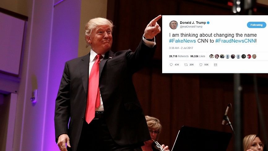 Download Trump Tweets Mock Video of Himself Tackling, Punching CNN Logo