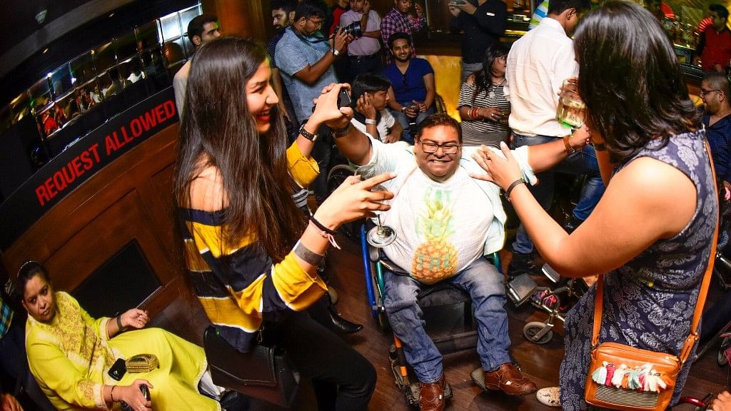 Partygoers at Inclov Social Spaces, a night out for persons with disabilities, at Kitty Su at The Lalit, New Delhi, on 25 June. (Photo Courtesy: Inclov)