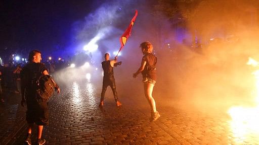 Protesters in Germany got violent after a series of peace protests ahead of the G20 summit. (Photo: AP)