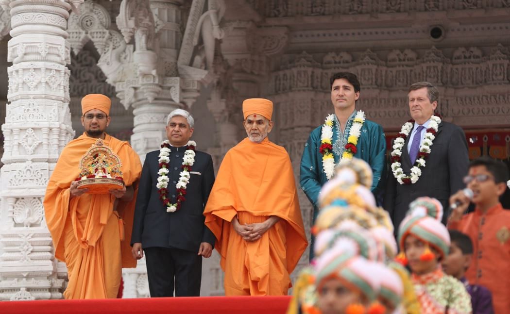 

Trudeau took to Twitter to express that he was in awe of the temple’s architecture and called it a “masterpiece”. 