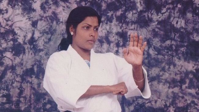 Karate champ Kavitha Sanil.