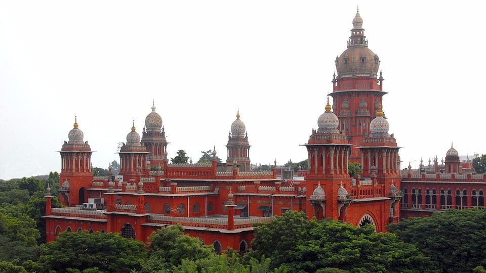 A view of the grand Madras High Court building. 