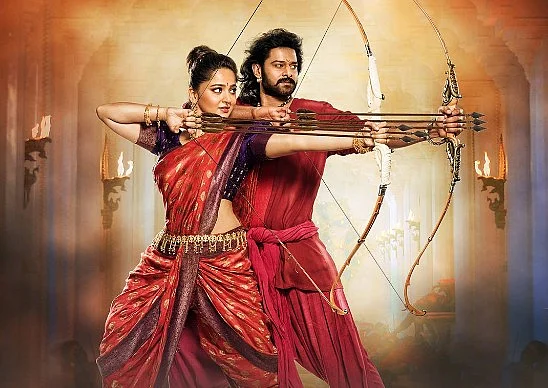 Anushka Shetty with Prabhas in <i>Baahubali 2.</i>